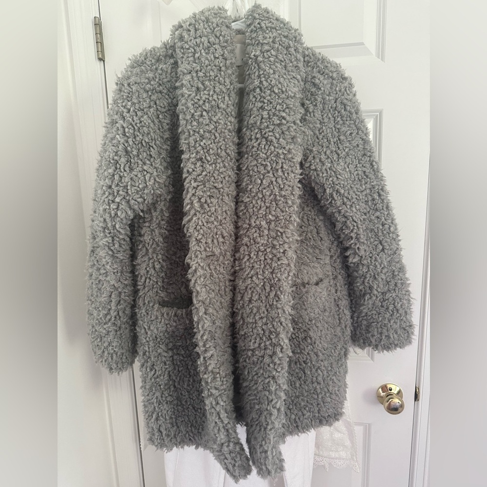 WILFRED FREE ARITZIA Gray Teddy Coat